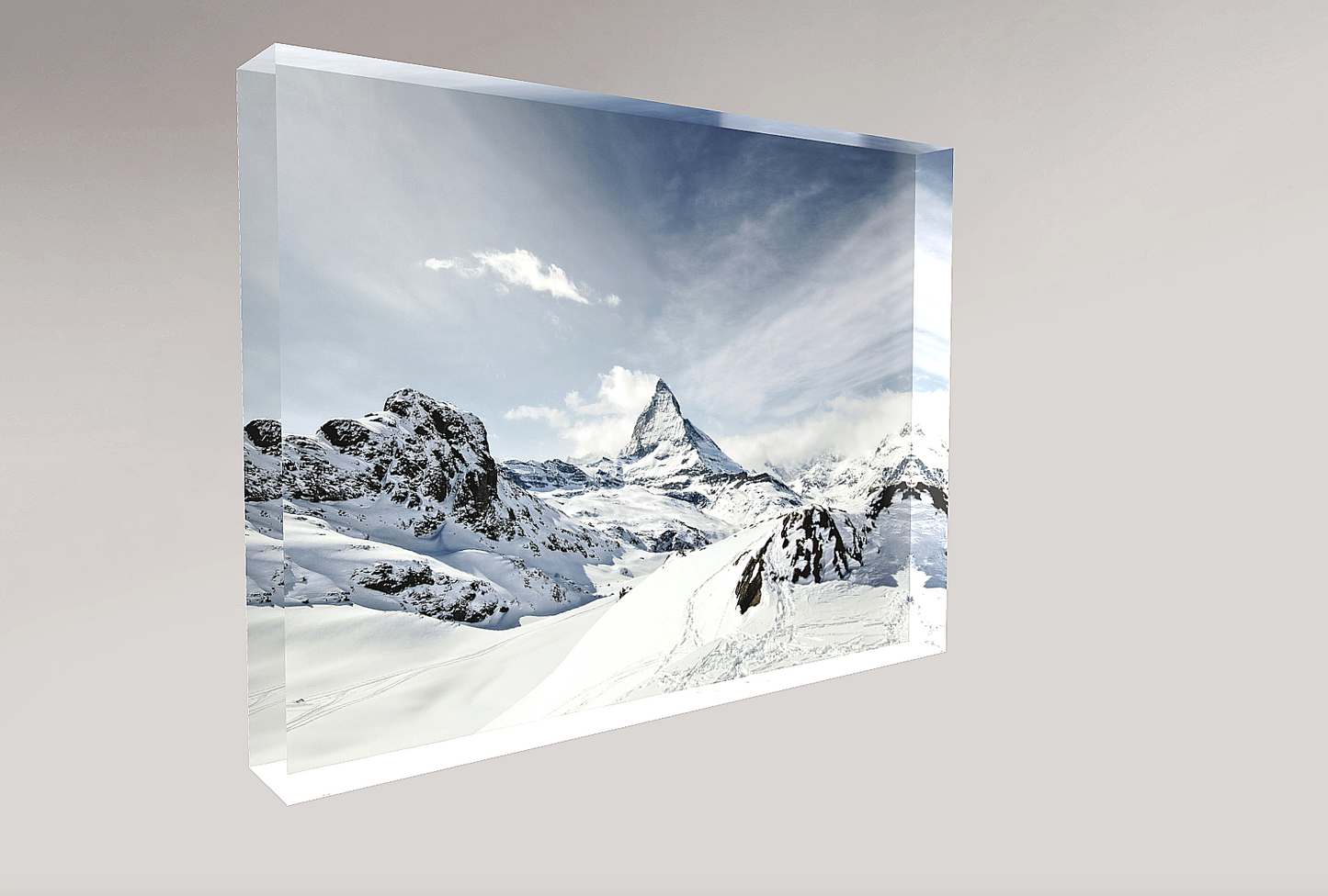 Majestueux Cervin - Bloc Photo Plexi 3D