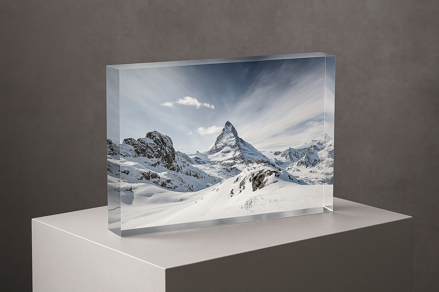 Majestueux Cervin - Bloc Photo Plexi 3D