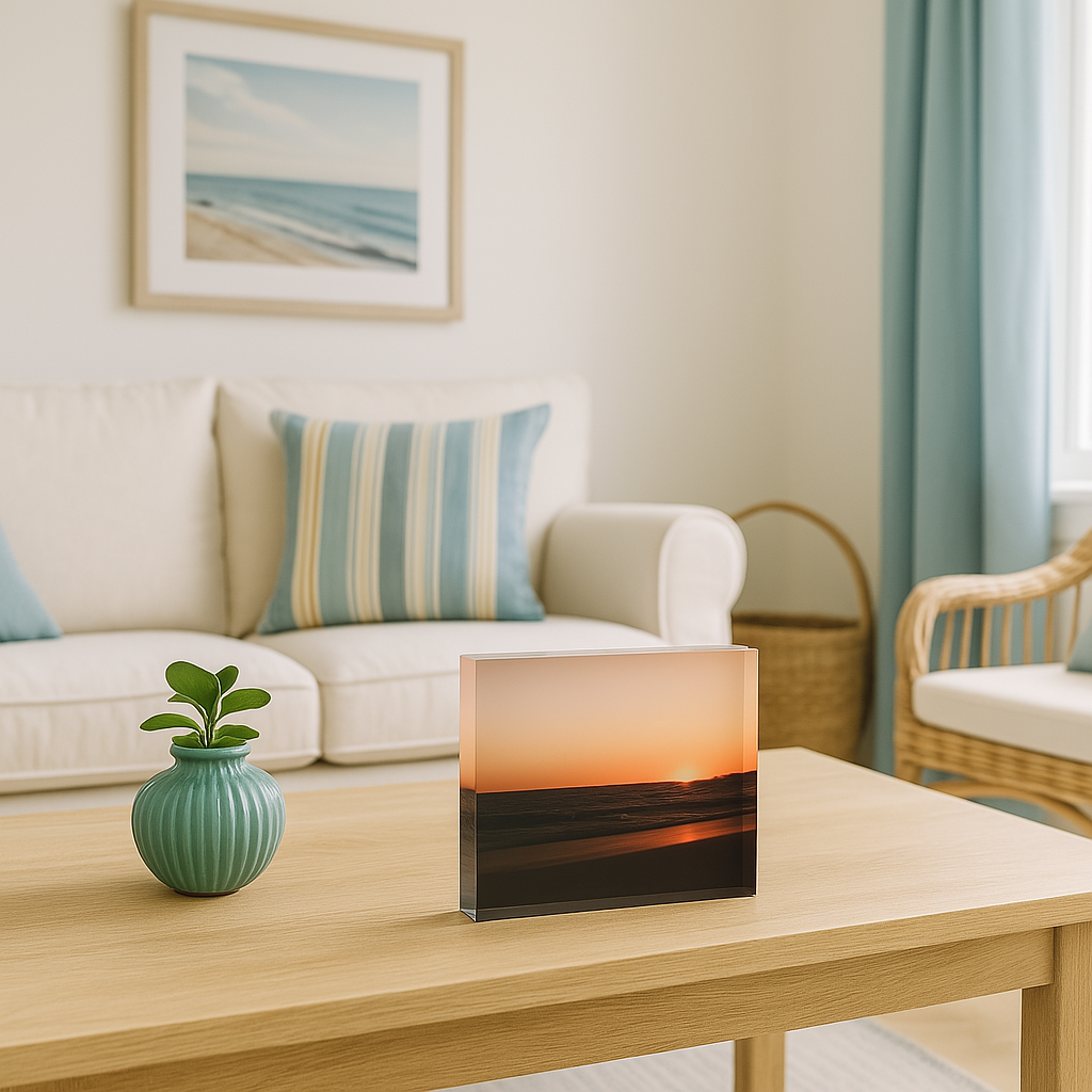 Malibu Beach Sunset - Bloc Photo Plexi 3D