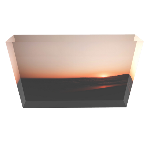 Malibu Beach Sunset - Bloc Photo Plexi 3D