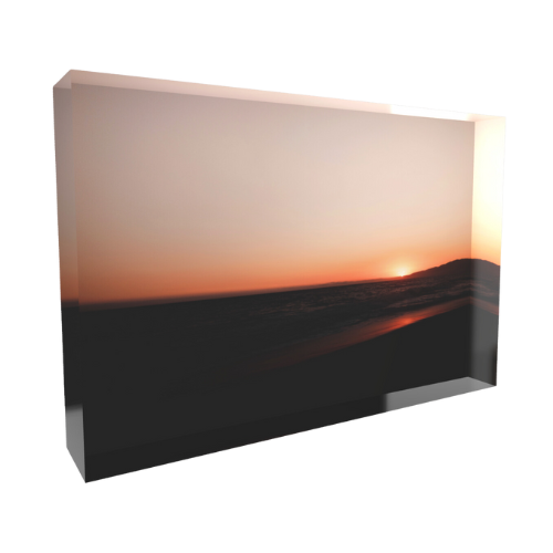 Malibu Beach Sunset - Bloc Photo Plexi 3D