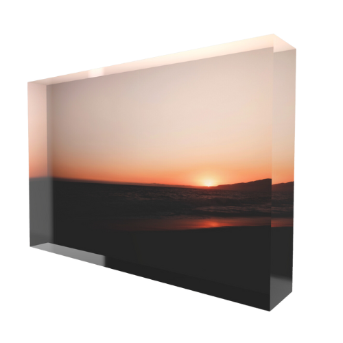 Malibu Beach Sunset - Bloc Photo Plexi 3D